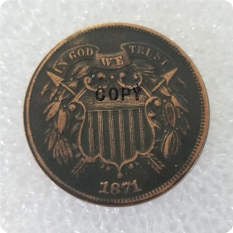 США 1864 1873 копия монеты за два цента|Безвалютные монеты| |