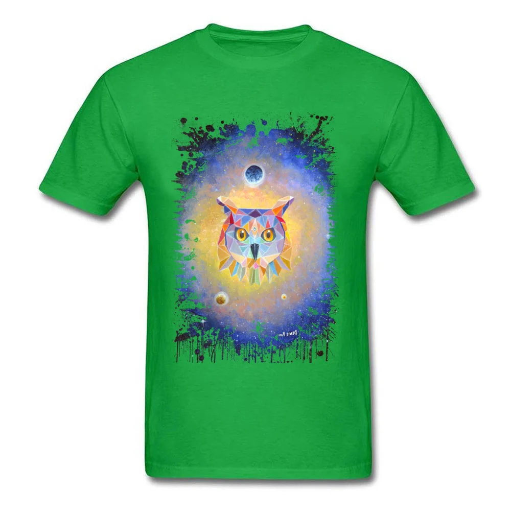 Геометрические топы с совой Мужская футболка принтом футболки художественный