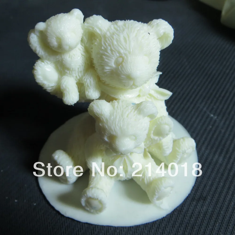 

Family Bear Cute Teddy Fondant Cake Decoration Mold Fondant Mould Silicone Forms Handmade Soap Making Mold Aroma Stone PRZY