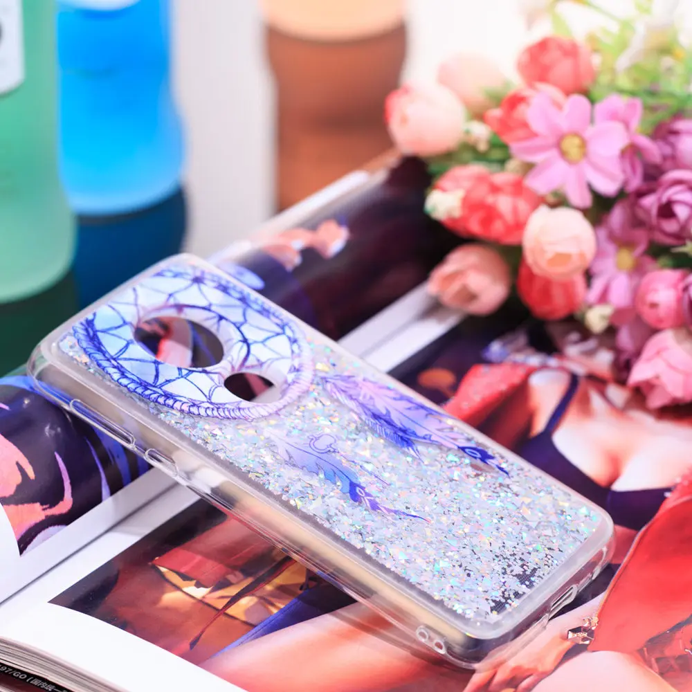 Зыбучий песок чехол для Motorola Moto E5 E 5 динамический Жидкий блеск звезды мягкий TPU