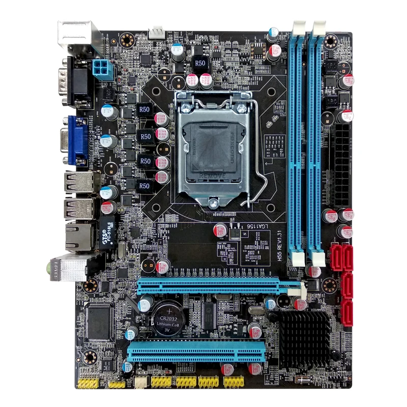 OEM H55 LGA 1156 DDR3 16G для i3 i5 i7 cpu цельная материнская плата Micro-ATX H55 для настольных ПК