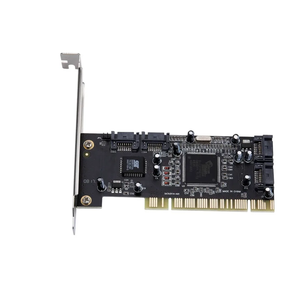 

New PCI to 4 Ports SATA Serial ATA RAID Sil3114 3114 Converter Controller I/O Card EM88