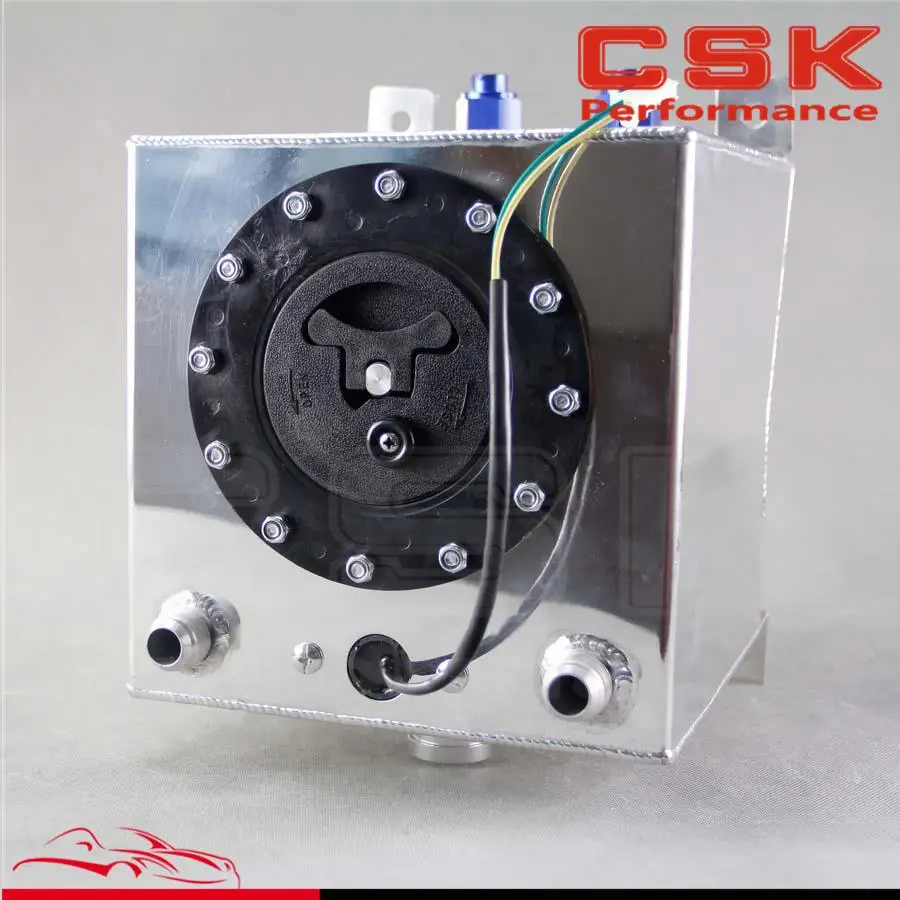 Топливный бак гоночного дрифта 9 5 л + Отправитель уровня 2 галлонов полированный