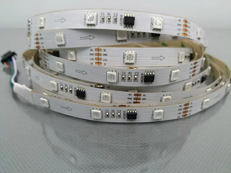 Светодиодная rgb ленсветильник WS2818 5 м 30 светодиодов/м 60 12 В smd 5050 | Лампы и освещение
