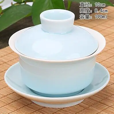 Высокая емкость ручная роспись керамический фарфор Gaiwan китайский чайный набор кунг-фу ручной работы чайная посуда Tureen Sancai чайная чашка пуэр чайник - Цвет: 190ml
