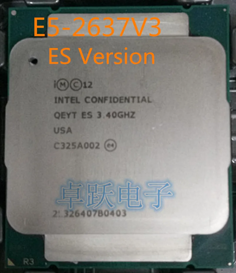 Оригинальный процессор Intel XEON 3 40 ГГц версия ES QEYT E5 2637 V3 четырехъядерный 20 м E5-2637V3 135