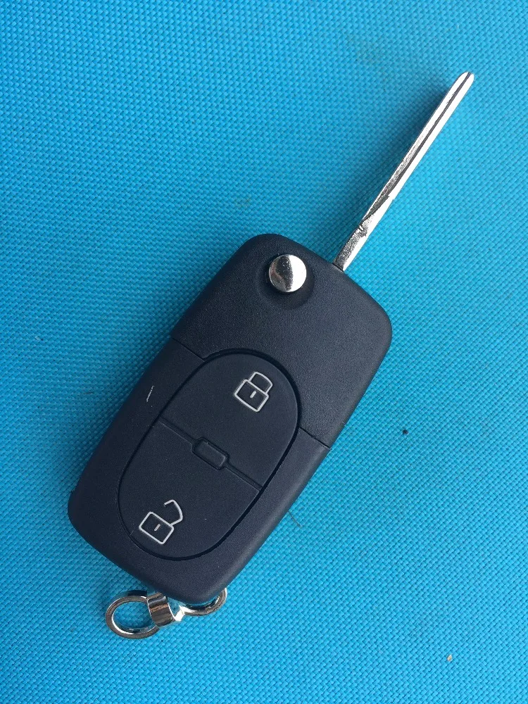 Складной чехол для ключа с 2 кнопками книжка Audi A2 A3 A4 A6 A8 TT без логотипа 1 шт.|audi tt key
