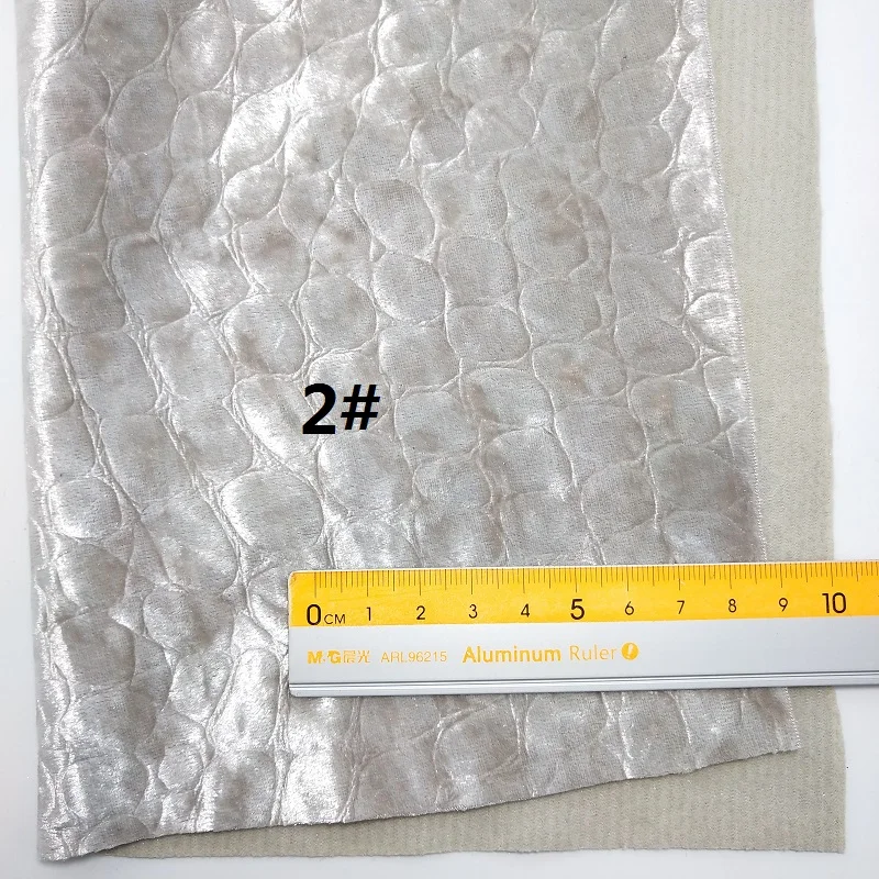 2 1 шт. 21X29 см тисненая зерно Кроко бархатная искусственная кожа ткань для луков кожа для изготовления бантов и других аксессуаров 3S37C - Цвет: 2