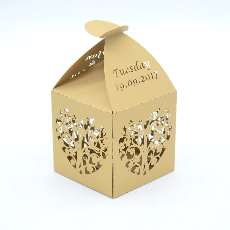 Свадебная коробка для конфет 50 шт. большое сердце острые роскошные свадебные