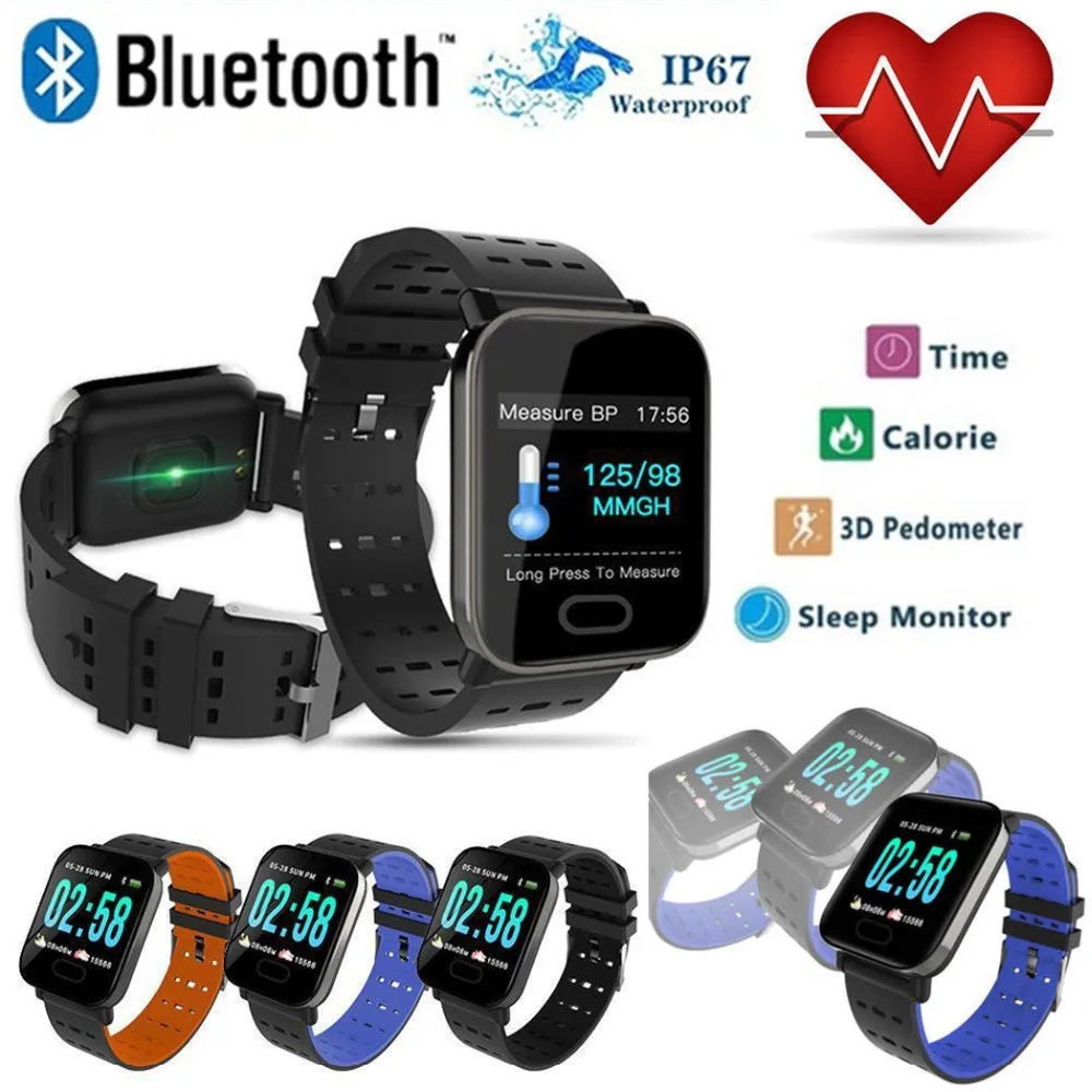 Часы Timethinker A6 Смарт часы браслет 1 3 &quotспортивные фитнес Мужские Женские умные Reloj
