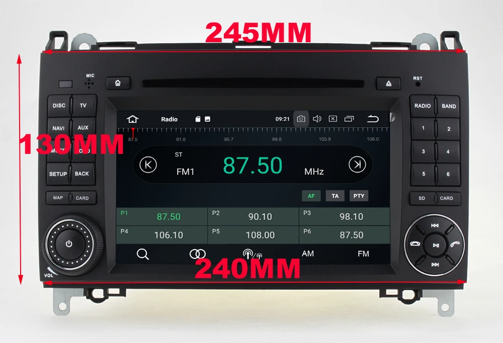 Автомобильный DVD плеер 7 дюймов IPS Android 10 0 GPS для Mercedes Benz B200 W169 Sprinter W245 W639 Vito Auto СБ Navi