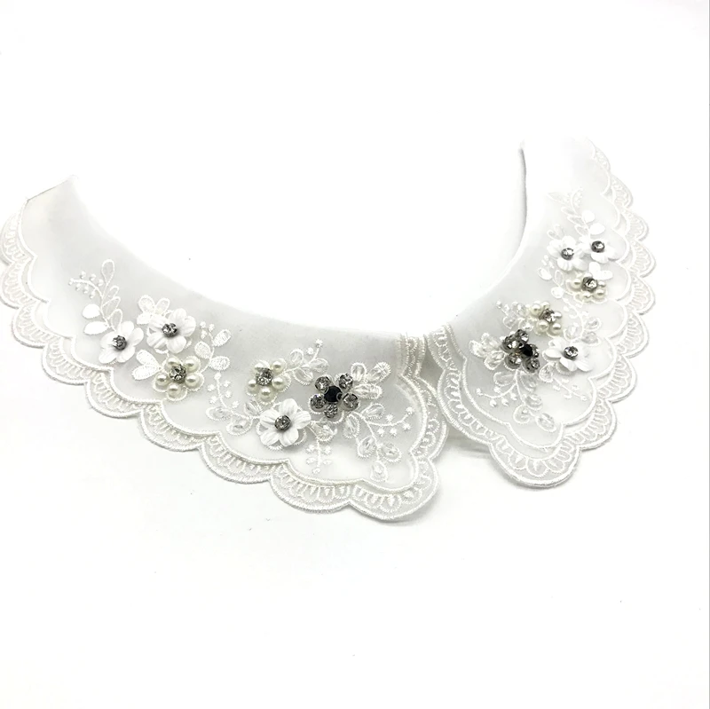 1 шт. женский кружевной свитер с ложным воротником|Кружево| |