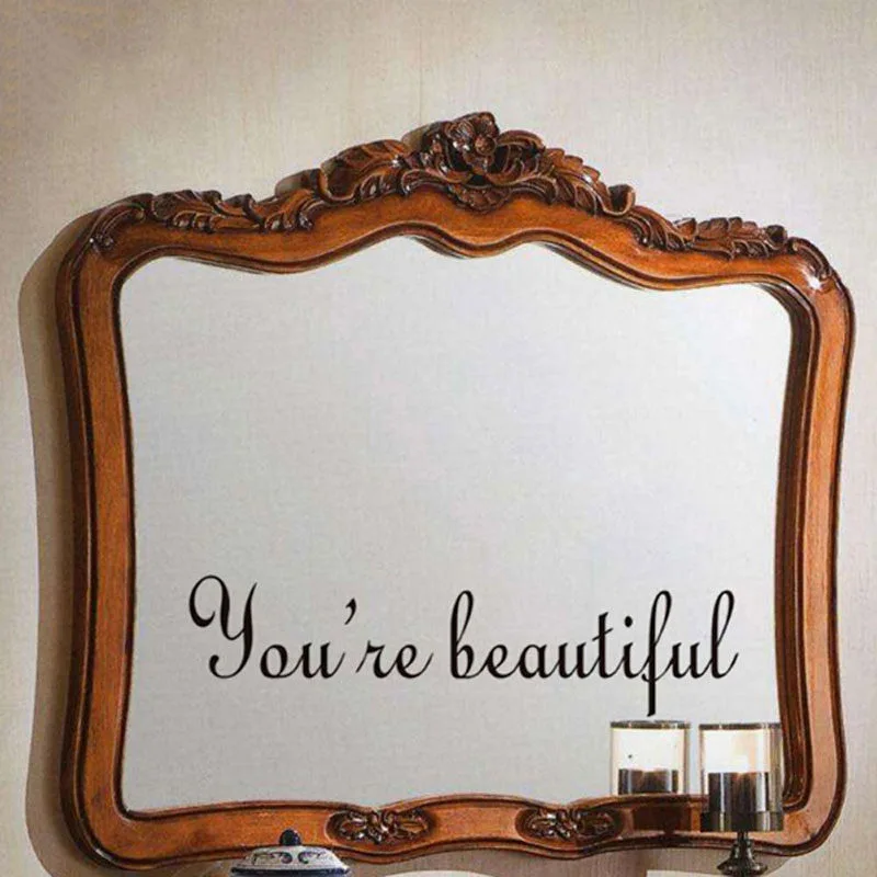 Вы красивые надпись слова окна двери стены стикер Горячая Распродажа плакат