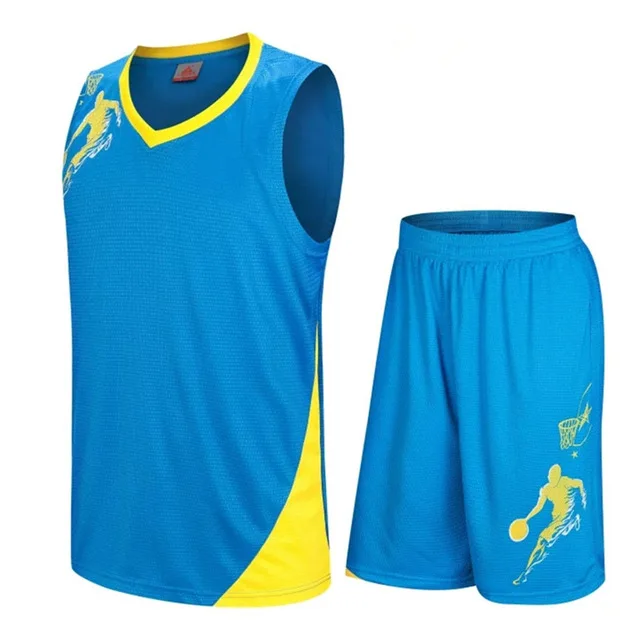 8081 blue Детский баскетбольный тренировочный Комплект Джерси с принтом на заказ, комплекты униформы, детская спортивная одежда для девочек, дышащие Молодежные баскетбольные майки - Цвет: 8081 blue