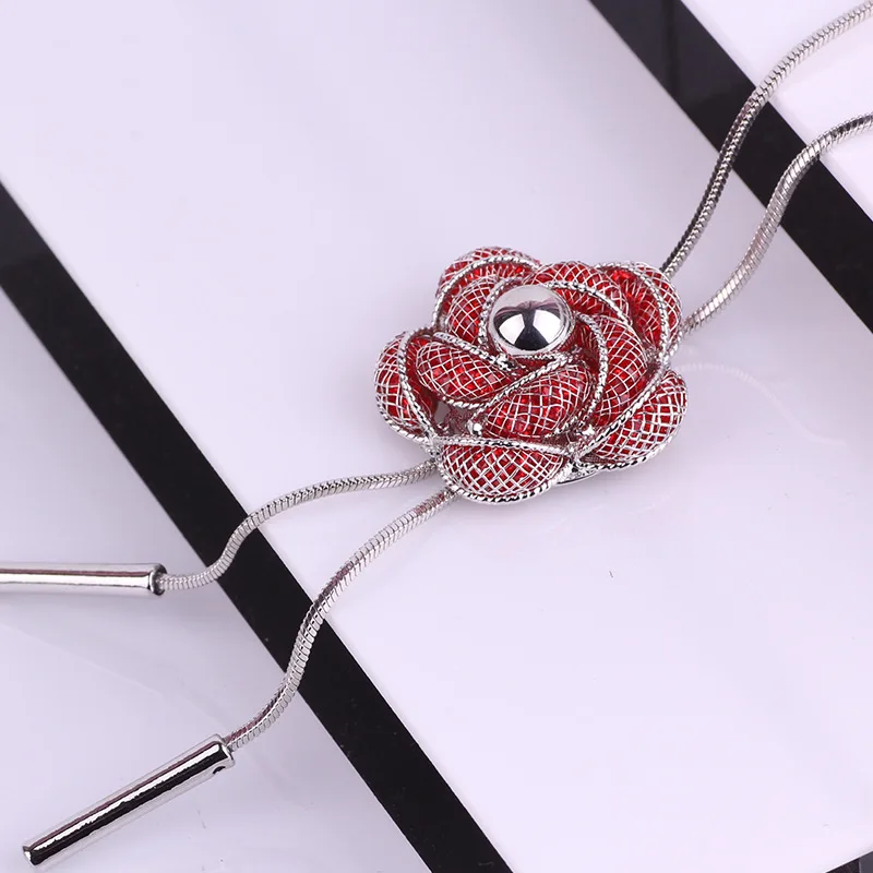 BYSPT Fashion Elegant Sweater Chain Long crystal Hollow Rose pendant ccessories long decoration necklace jewelry | Украшения и
