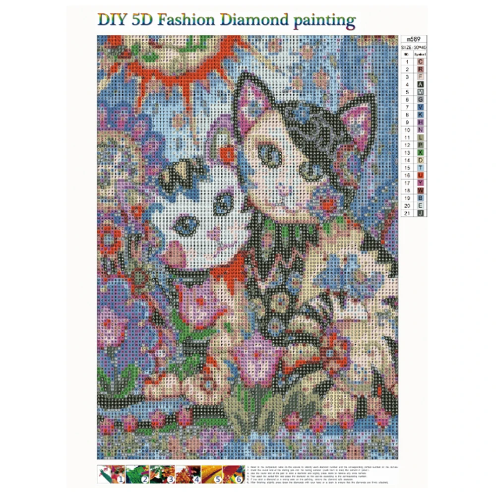 5D DIY 2 кота 100% полная форма алмазная картина Алмазная вышивка горный хрусталь