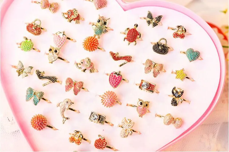 10/2 шт. Детские кольца на палец с кристаллами | Украшения и аксессуары