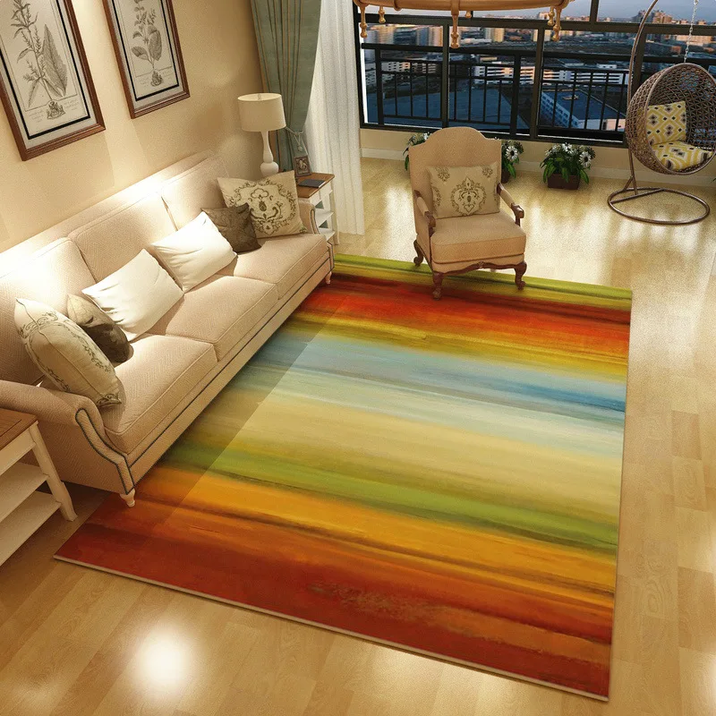 

Modern Colorful Abstract Carpets For Living Room Art Rugs For Bedroom Study/Restaurant Floor Mat Soft Coffee Table Area Rug