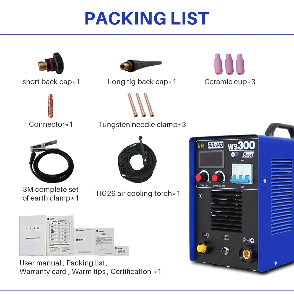 RILAND DC Argon ARC сварочный аппарат WS300S 380 V TIG IGBT дуга инвертора Электрический 380 V 300A сварочный аппарат MMA Сварщики