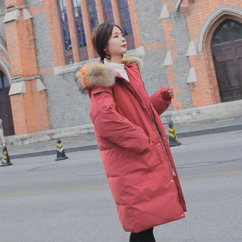 

2019 Promotion Cotton Zipper Winter New Korean Fashion Long Fund Bread Serve Woman Easy Cotton-padded Clothes Loose Coat Tide