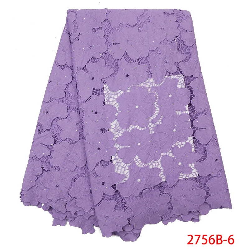 

African Guipure Lace Fabric Hot Sale,Cotton Cord Lace Fabric High Quality, Water Soluble Lace for Party Dress KS2756B-6