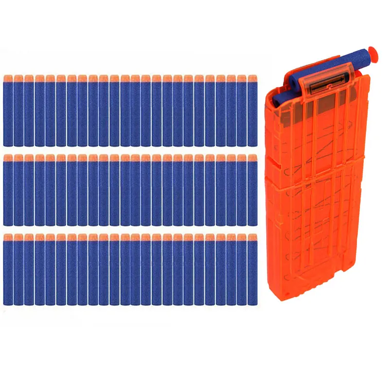 Обойма для мягких пуль + мягкая пуля Дартс Nerf игрушка контейнер картридж пена EVA