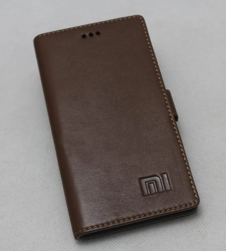 Чехол из натуральной кожи для Xiaomi MI MAX 3 Роскошный кожаный флип-чехол с подставкой