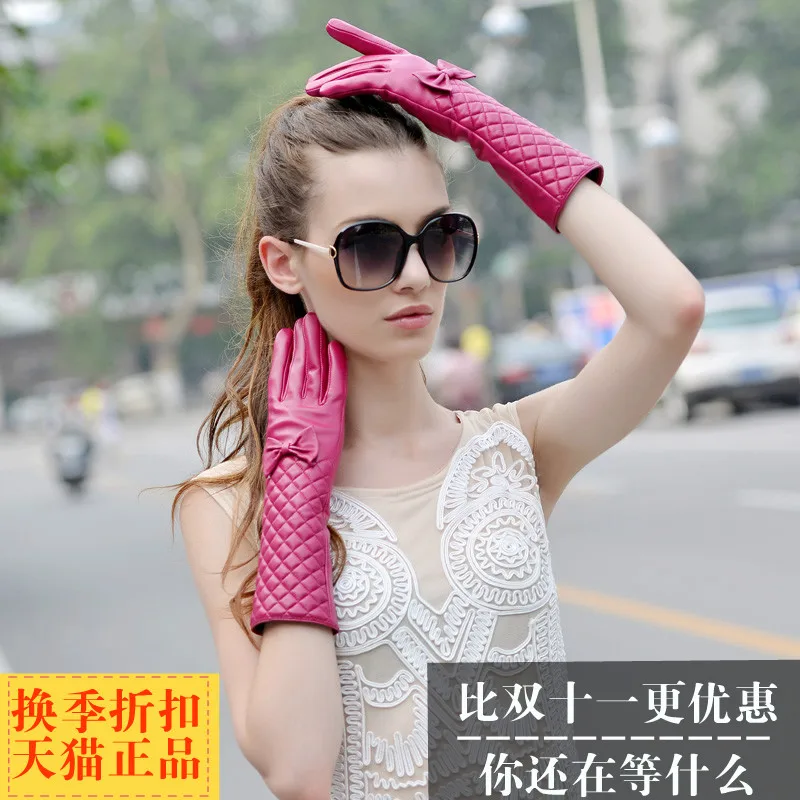 Осенне зимние женские модные утолщенные теплые перчатки из натуральной овечьей