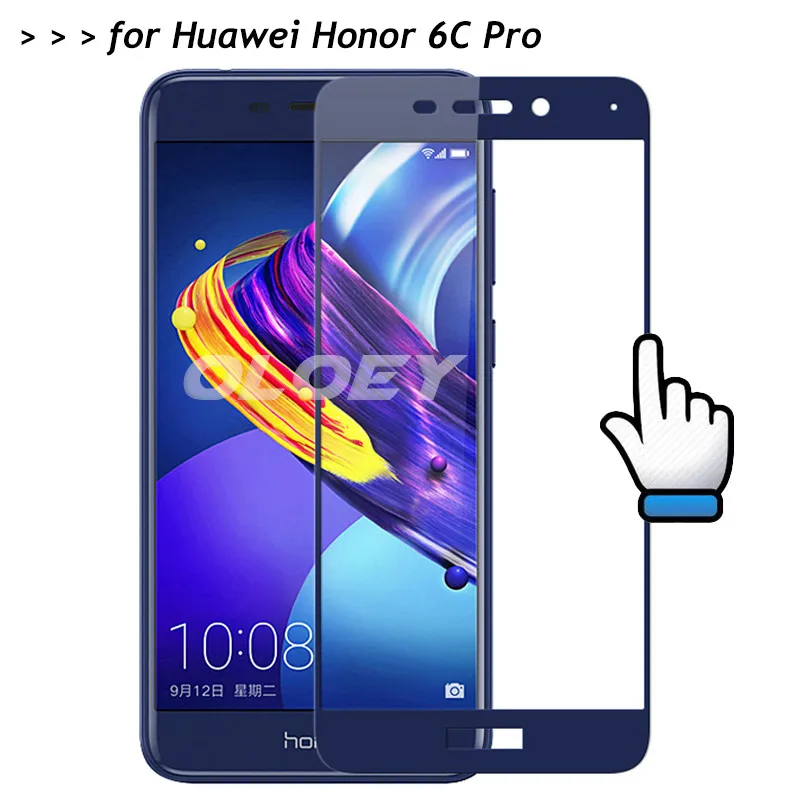 For Huawei Honor 6C Pro Full Cover Screen Protector 9H Tempered Glass All Coverge Film On 6 C JMM-AL00/AL10 JMM-TL00/TL10 | Мобильные