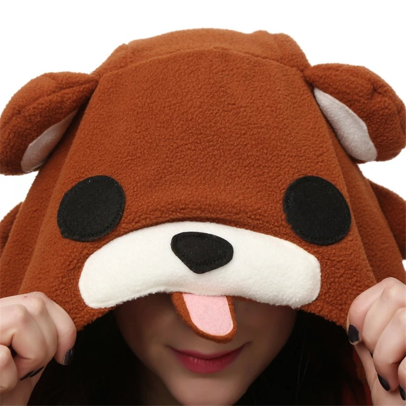 Хорошее качество милая мягкая Пижама Pedobear с коричневым ПЕДО медведем аниме