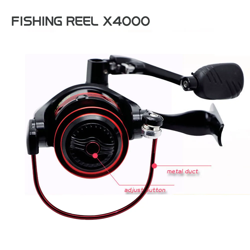 ANGRYFISH X4000 Spinning Wheel Fishing Reel 8+1 Hand Casting Lure Line Tackle Tools | Спорт и развлечения