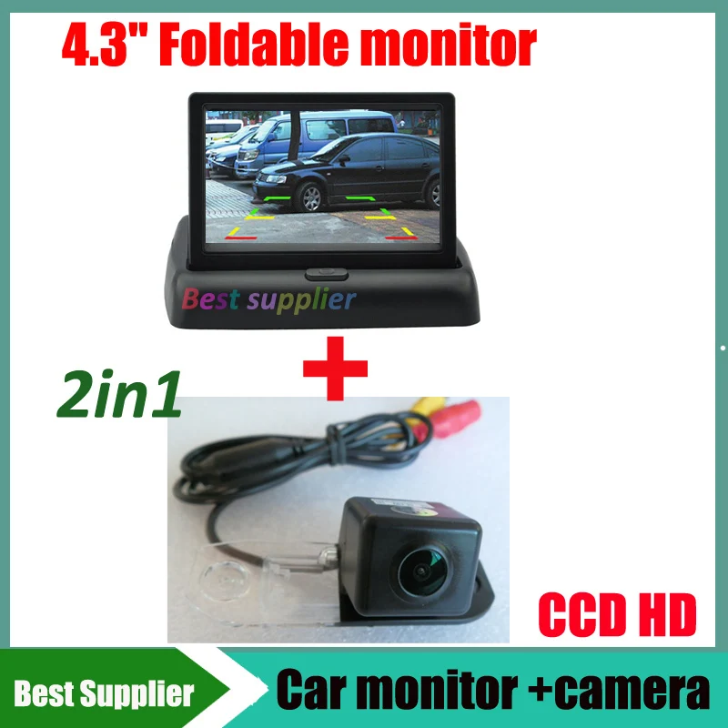 2in1 For Volvo S80 S80L S40 S40L XC90 XC60 xc30 car backup reverse rear view camera CCD HD and monitor mirror 4.3inch | Автомобили и