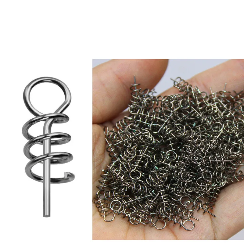 

50/100 pcs / bag Pesca Fising lure 14 mm Fishing Tackle spiral fishing bait steel spring for fishing Accessories for fishing