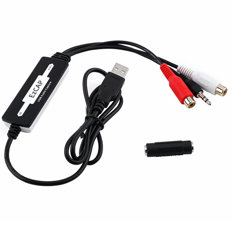 3.5mm RCA RL To MP3 converter USB Audio Capture convert Turntable Vinyl LP Cassette to save in computer for windows mac os | Электроника
