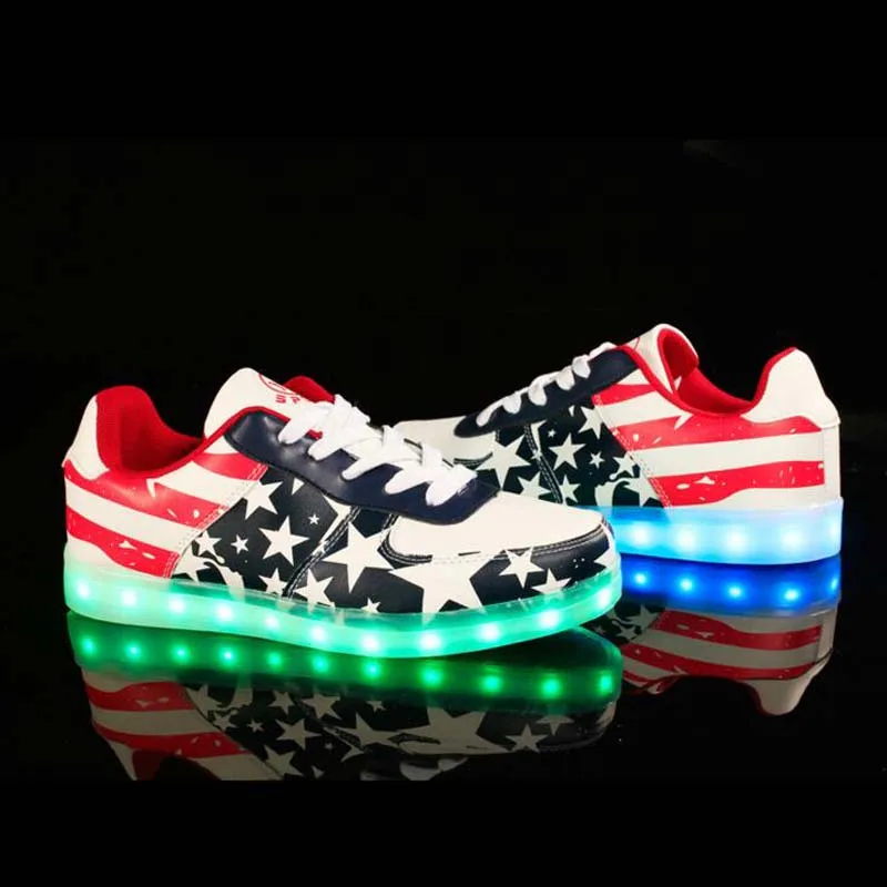 Детская обувь с usb-зарядкой дышащая подсветкой для мальчиков и девочек