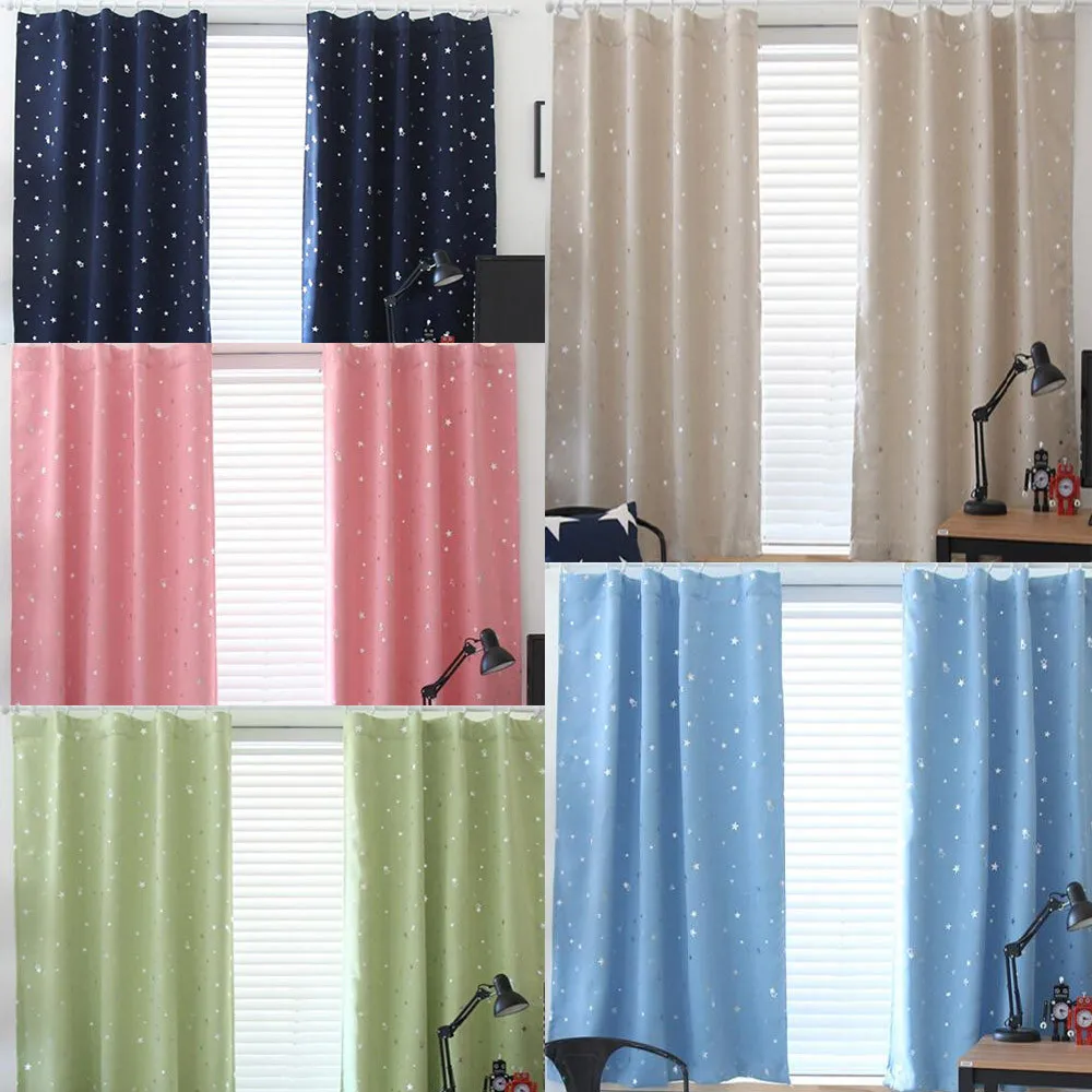 Звездное небо затемненные занавески Тюль затемнение окна лечение вуаль