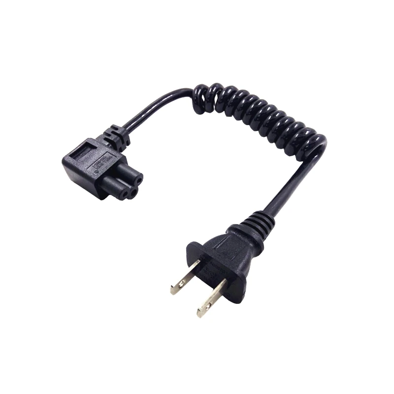 NEMA 1 15P 2pin штекер IEC 320 C5 локоть Micky Cloverleaf пружинный выдвижной короткий кабель