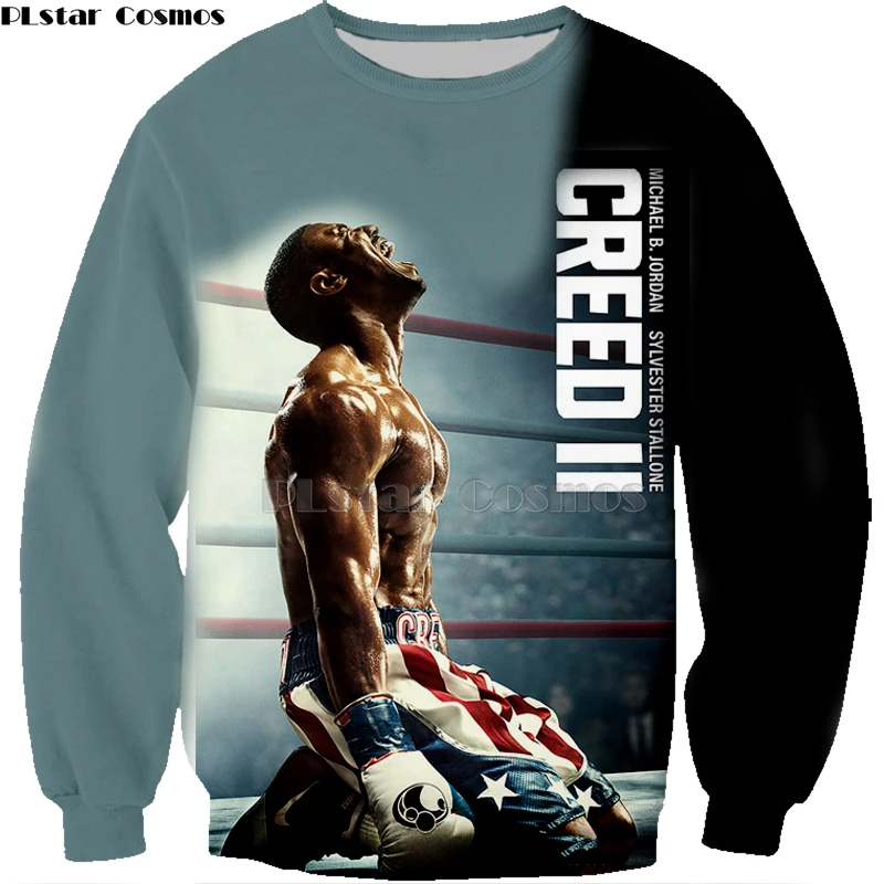 PLstar Cosmos new movies CREED 2 ROCKY DRAGO JR STALLONE, унисекс, крутые черные толстовки с капюшоном, толстовки, рубашки, топы с круглым вырезом и рукавами-7