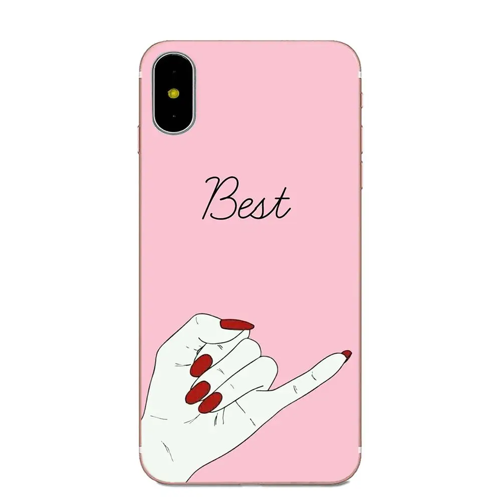 Мягкий Силиконовый ТПУ прозрачный протектор для Xiaomi Redmi Mi Note 7 8 9 SE Pro Lite Go Play Best Friends