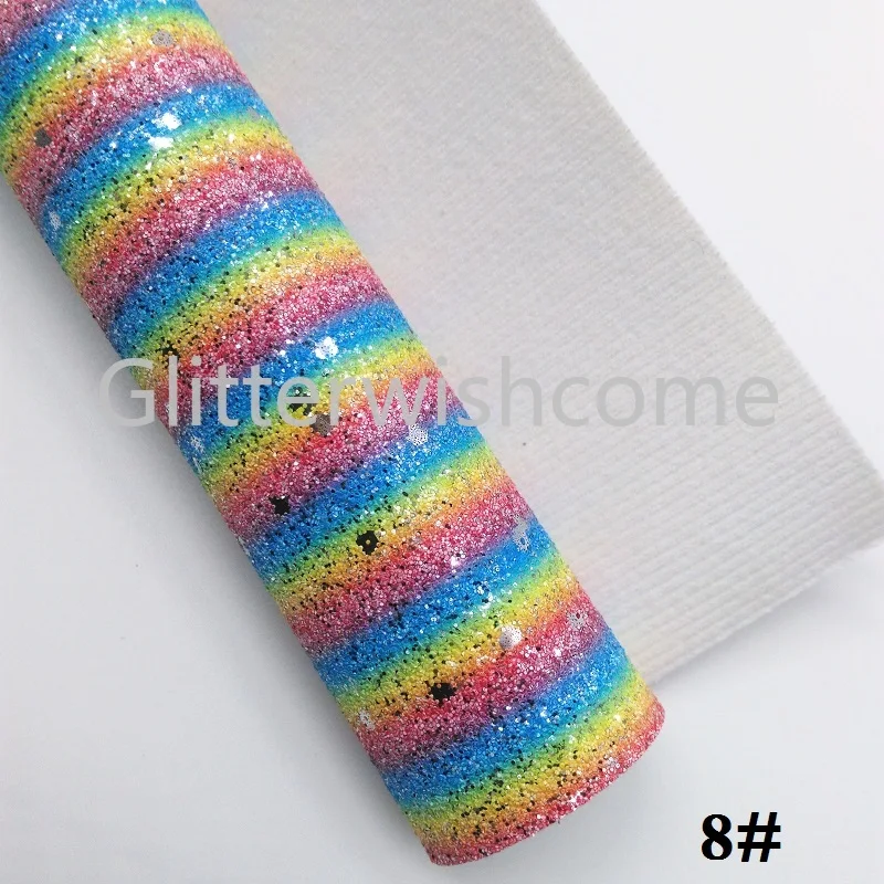Ткань Glitterwishcome 21x29 см Размер A4 винил для бантов с принтом в полоску блестящая кожа