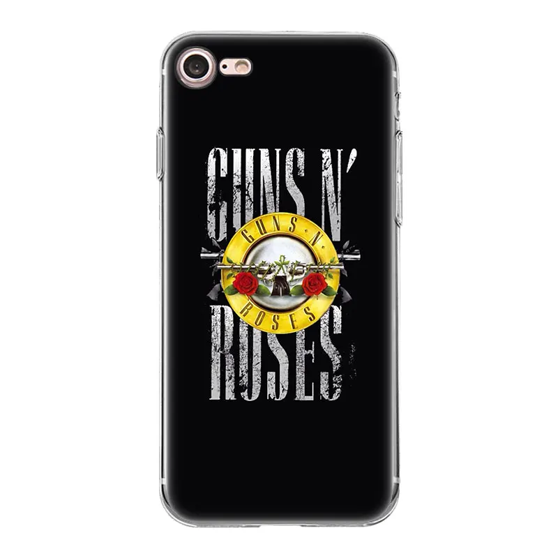 Чехол guns n roses для iphone XR XS Max 7 7S 8 Plus X 10 7+ 8+ 5 5SE 5C 6 6S 11 11Pro, мягкий чехол для телефона из ТПУ - Цвет: 05