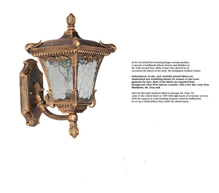 

Waterproof Outdoor Wall Lamp Lights Garden Villa Balcony House Wall Decorative Lightings