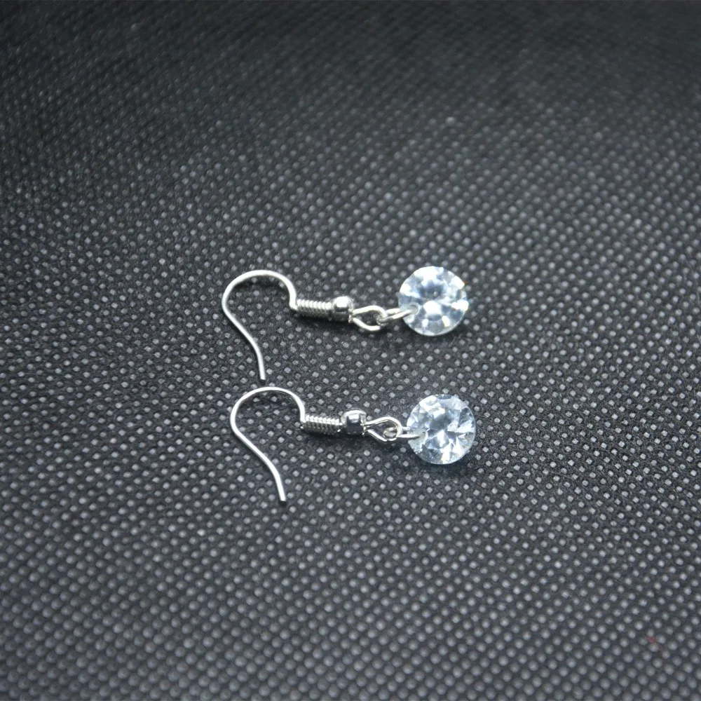 Женские серьги с кристаллами из циркония розовые и белые блестящие со стразами