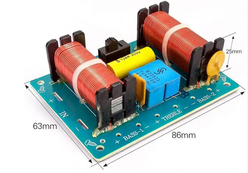 2 шт. 3 полосный фильтр для динамика|treble bass|bass treblebass filter |