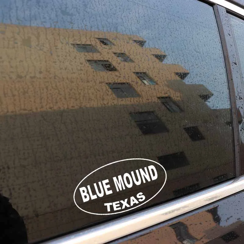YJZT 13 7 см * 3 BLUEMOUND Техасская овальная виниловая наклейка на автомобиль черный