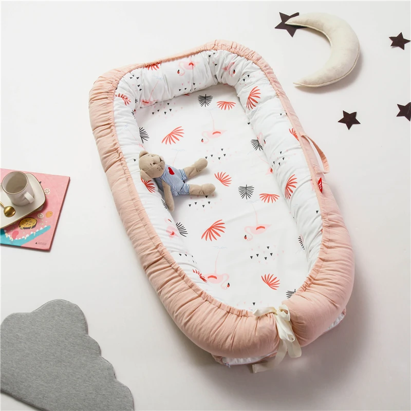 Portable Baby Nest Bed Crib Travel Newborns Cots Nursery Sleep Nest Infant Cradle Baby Bassinet Children's Bumper Crib