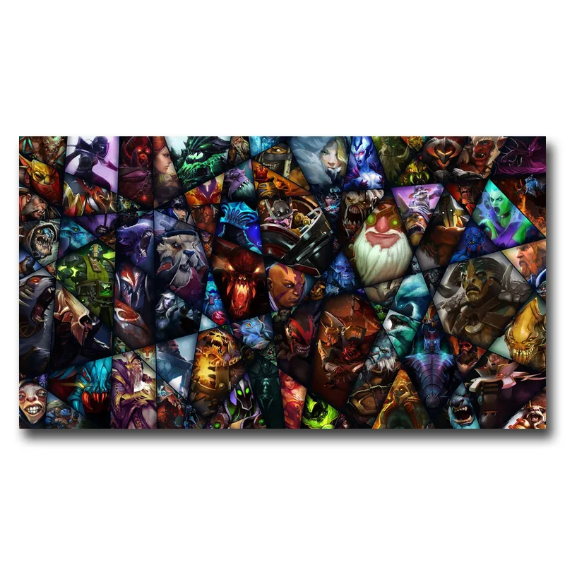 FOOCAME Dota 2 видео игры плакат шелк художественные принты украшения настенные картины для гостиной декоративные картины спальни - Цвет: 002