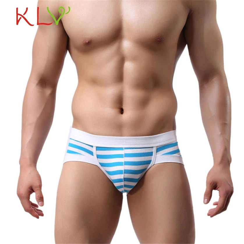 Высокое качество 2017 мужское сексуальное Полосатое хлопковое нижнее белье