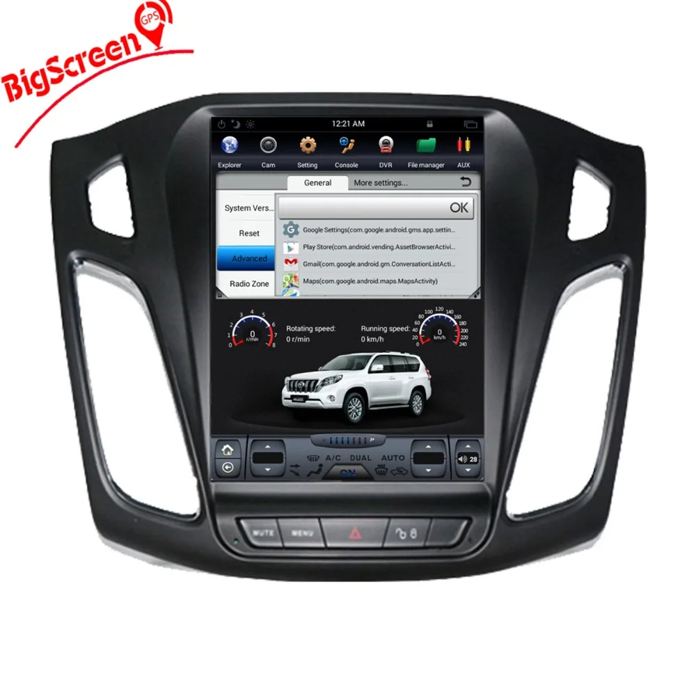 Автомобильный DVD плеер в стиле Tesla 10 4 дюйма Android 7 1 GPS навигация для Ford Focus 2012 2017