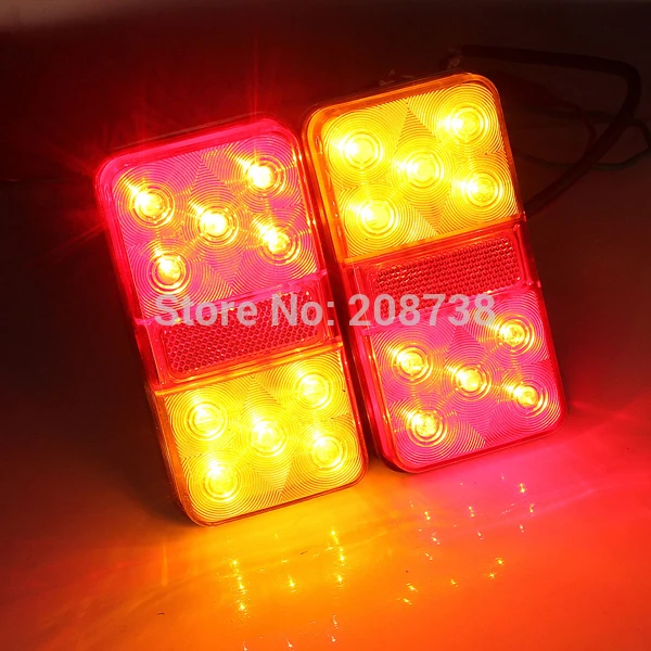 2 шт 12V 10LED для грузовых автомобилей задний светильник стоп индикатор лампы Хвост |